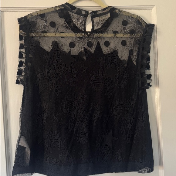 Zadig & Voltaire Sheer Black Lace Blouse - Picture 5 of 6